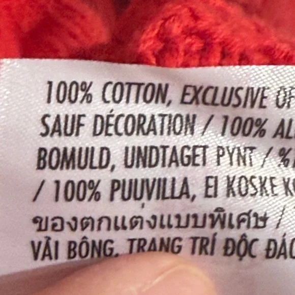 Disneyland Resort Large Spirit Red Cable Knit Jersey Crewneck Pullover Sweater - Picture 11 of 16